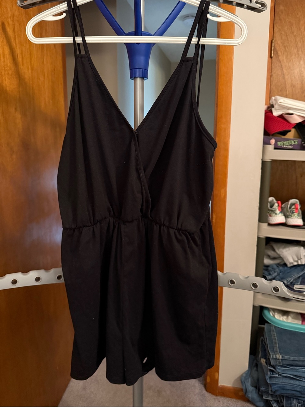 SHEIN Black Women's Romper with Double Straps